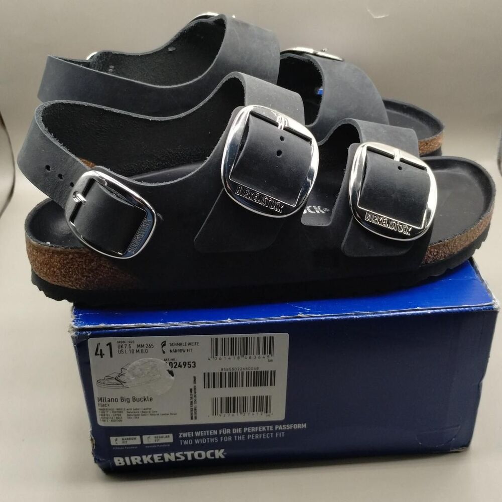 Birkenstock Milano Big Buckle Black Sandals